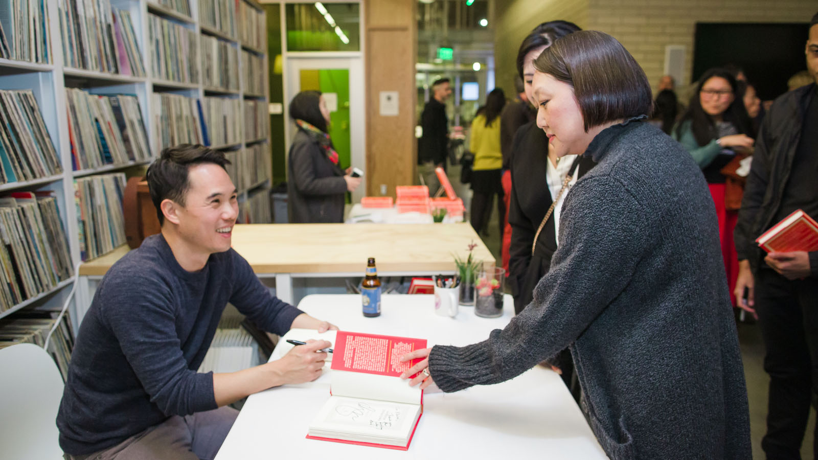 Bookworm Live featuring author Charles Yu at KCRW HQ. Photo by Gina Clyne. Bookworm Live featuring author Charles Yu at KCRW HQ. Photo by Gina Clyne.